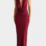 Zayana Vestido Elegante Drapeado Forro Completo Exclusivo