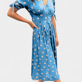Lizzie Vestido Midi Colección Lunares Exclusiva Elegante