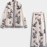 Nazaret Conjunto Pierna Ancha Estampado Artístico Exclusivo