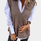 Mairead Chaqueta de Punto Premium con Escote en V Exclusiva