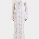 Rosalie Vestido Maxi Off Shoulder Encaje Exclusiva Elegante