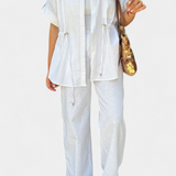 Lani Conjunto Camisa Pantalones Algodón y Lino Exclusivo