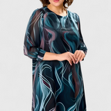 Almira Vestido de Gasa Ocean Whirl Colección Exclusiva