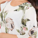 Tameka Vestido Gasa Fluida Pétalos Colección Privada
