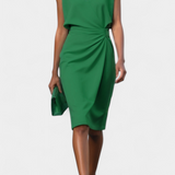 Mona Vestido Midi de Manga Larga Cuello Redondo Exclusiva