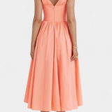 Margie Vestido Midi Estampado Floral Romántico Exclusivo