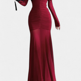Cornella Vestido Maxi Strapless Fruncidos Satinado Limitado
