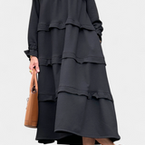 Jada Vestido Sudadera Volantes Exclusiva Casual-Chic