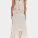 Coralena Conjunto Falda Midi Encaje Premium Exclusiva