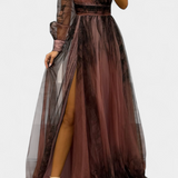 Becca Vestido Maxi de Chiffón Exclusivo de Colección