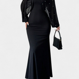 Atenea Vestido Halter De Malla Con Mostacillas Exclusivas