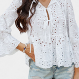 Kayden Top Bohemio De Encaje Corte Fluido Exclusivo