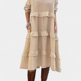 Jada Vestido Sudadera Volantes Exclusiva Casual-Chic