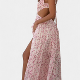 Zuleika Exclusivo Vestido de Chifón con Volantes Finos