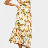 Reya Vestido Asimétrico Un Hombro Estampado Floral Premium
