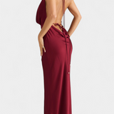 Zayana Vestido Elegante Drapeado Forro Completo Exclusivo