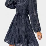Soreia Vestido Camisero Botones Manga Texturizada Exclusivo