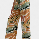 Senda Pantalón Pierna Ancha Estampado Abstracto Colección