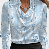 Dilnaz Blusa Satinada Con Escote En Cascada De Lujo