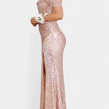 Molinas Vestido de Sirena Off Shoulder Lentejuelas Limitada