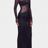 Dottie Vestido de Noche OffShoulder Transparencias Exclusivo