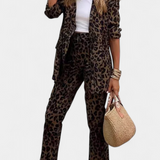 Nusa Conjunto Chaqueta Y Pantalón Leopardo Exclusivo
