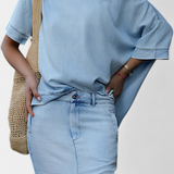 Apolonia Conjunto Vaquero Asimétrico Denim Exclusivo