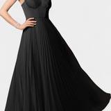 Ottilie Vestido Chiffon Plisado Corsé Esculpido Colección