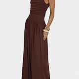 Maddy Vestido Maxi Sin Mangas Drapeado Lateral Exclusivo