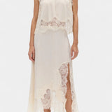 Coralena Conjunto Falda Midi Encaje Premium Exclusiva