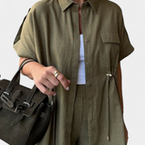 Lani Conjunto Camisa Pantalones Algodón y Lino Exclusivo