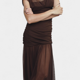 Noelia Vestido Bodycon De Malla Plisada Edición Limitada