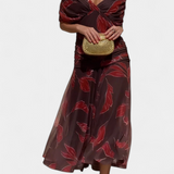 Alondra Vestido Largo Estampado Floral Fantasía Exclusivo