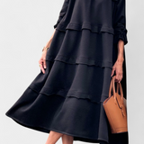Jada Vestido Sudadera Volantes Exclusiva Casual-Chic