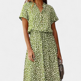 Rovena Vestido Midi Lunares Camisero Colección Exclusiva