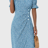 Joana Vestido Midi Floral Colección Exclusiva Escote V