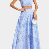 Danitza Conjunto Romántico Encaje Floral Calado Exclusivo