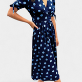 Lizzie Vestido Midi Colección Lunares Exclusiva Elegante