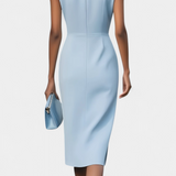 Mona Vestido Midi de Manga Larga Cuello Redondo Exclusiva