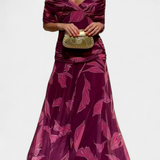 Alondra Vestido Largo Estampado Floral Fantasía Exclusivo