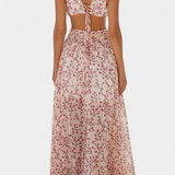 Zuleika Exclusivo Vestido de Chifón con Volantes Finos