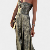 Onelia Vestido Sin Tirantes Metalizado Iridiscente Unico