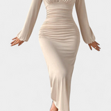 Ashlyn Vestido Largo Degradado Exclusivo Con Cuello En V