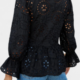 Kayden Top Bohemio De Encaje Corte Fluido Exclusivo