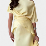 Veleda Conjunto Top Cruzado Falda Fluida Exclusiva Premium