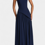 Celaena Vestido Maxi Off Shoulder Chiffon Colección Privada