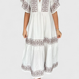 Allona Vestido Maxi Boho Colección Exclusiva Escote V