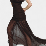 Noelia Vestido Bodycon De Malla Plisada Edición Limitada