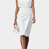 Mona Vestido Midi de Manga Larga Cuello Redondo Exclusiva