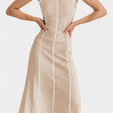 Santona Vestido Maxi Bicolor Sin Mangas Edición Limitada